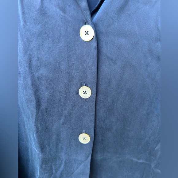 Lunya washable silk long sleeve pant set size Large navy blue - Picture 8 of 9